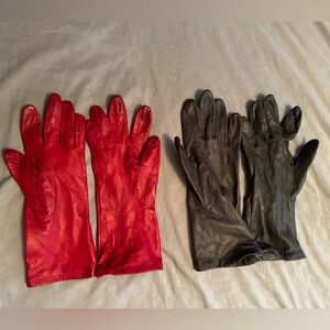 Two pairs vintage leather gloves
